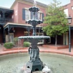 View Tall Crane Fountain